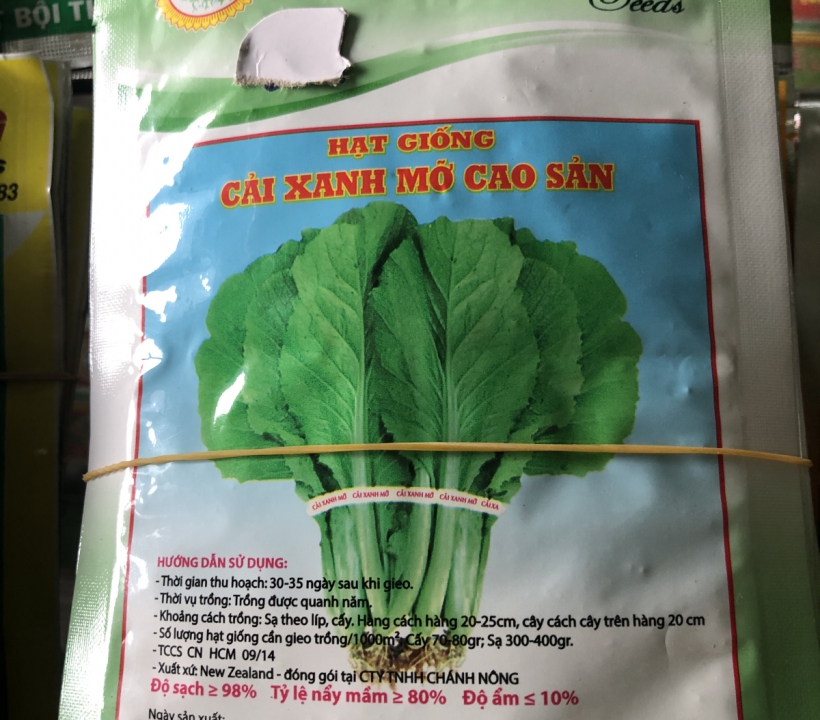 HẠT GIỐNG CẢI XANH MỠ CAO SẢN CHÁNH NÔNG