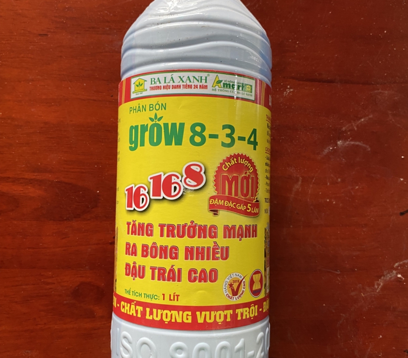 GROW 8-3-4 ĐẬM ĐẶC GẤP 5 LẦN TĂNG TRƯỞNG MẠNH, RA BÔNG ĐẬU TRÁI CAO 