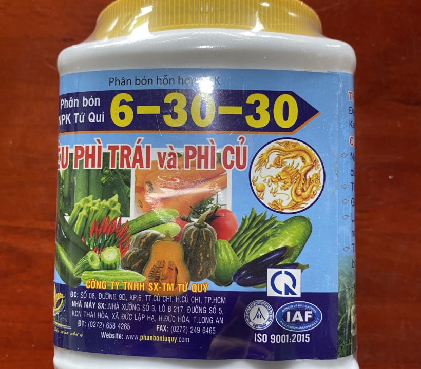 PHÂN BÓN HỖN HỢP 6-30-30 SIÊU PHÌ TRÁI