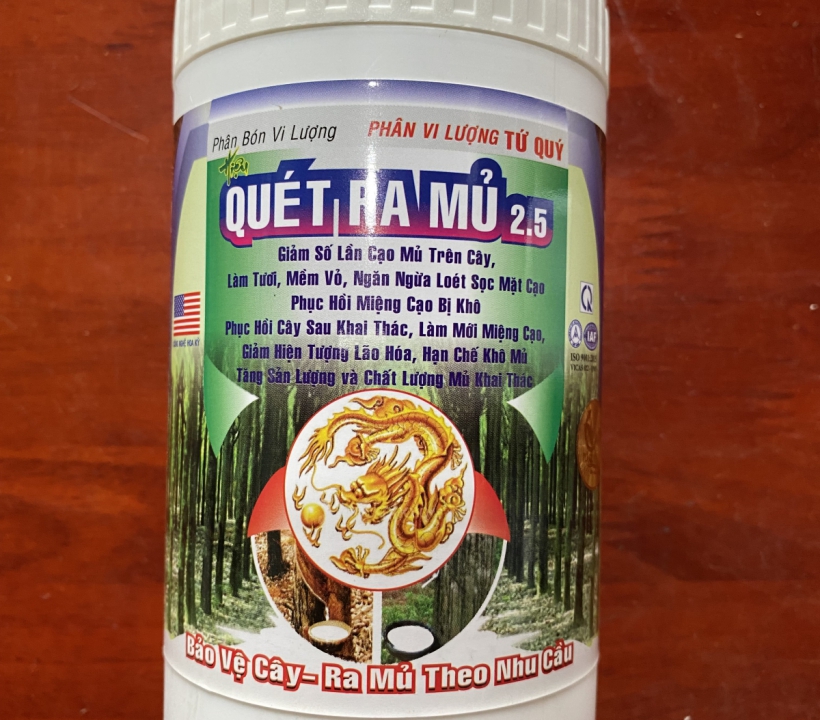 QUÉT RA MỦ 2.5 DÀNH CHO CAO SU NON